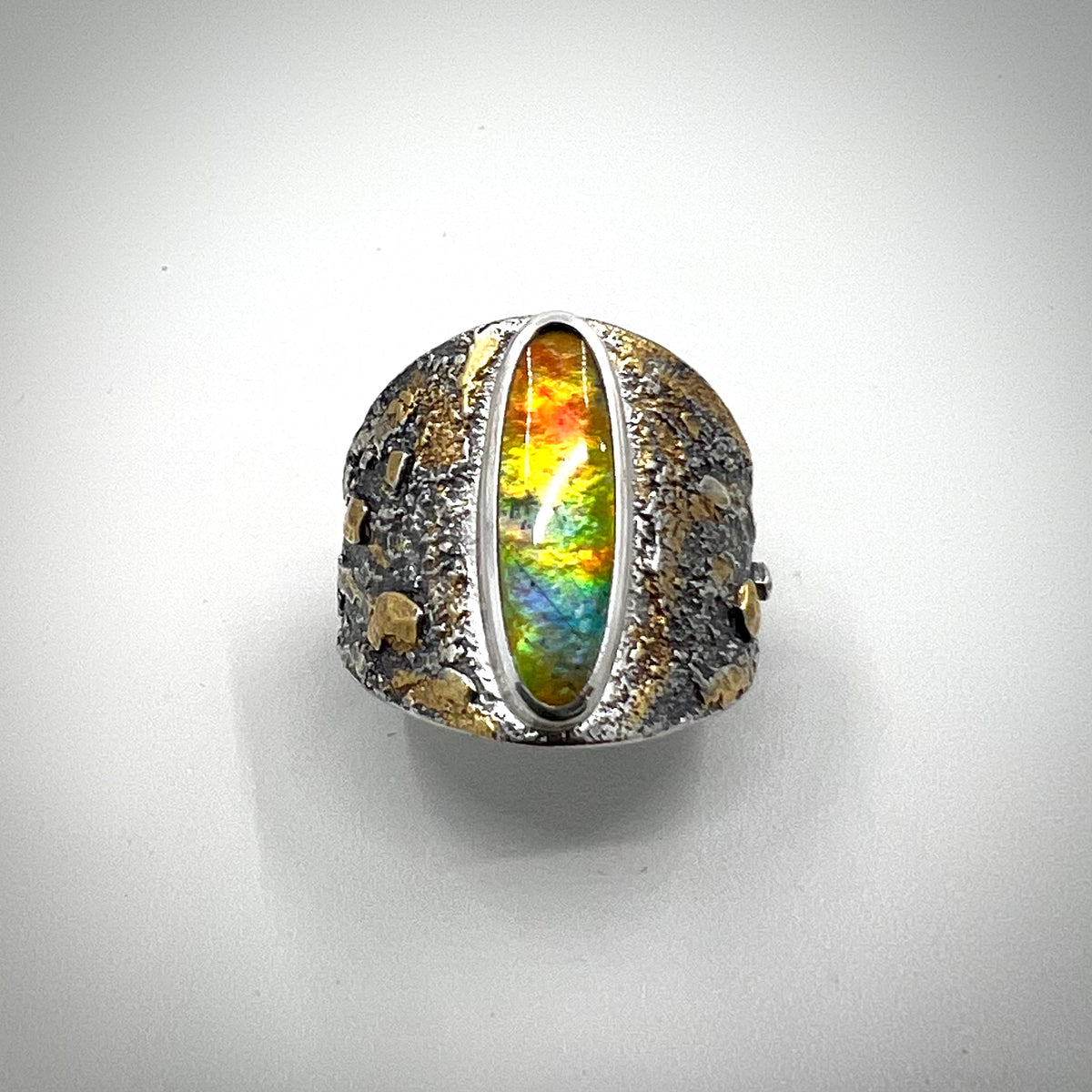 Pele Ammolite Ring