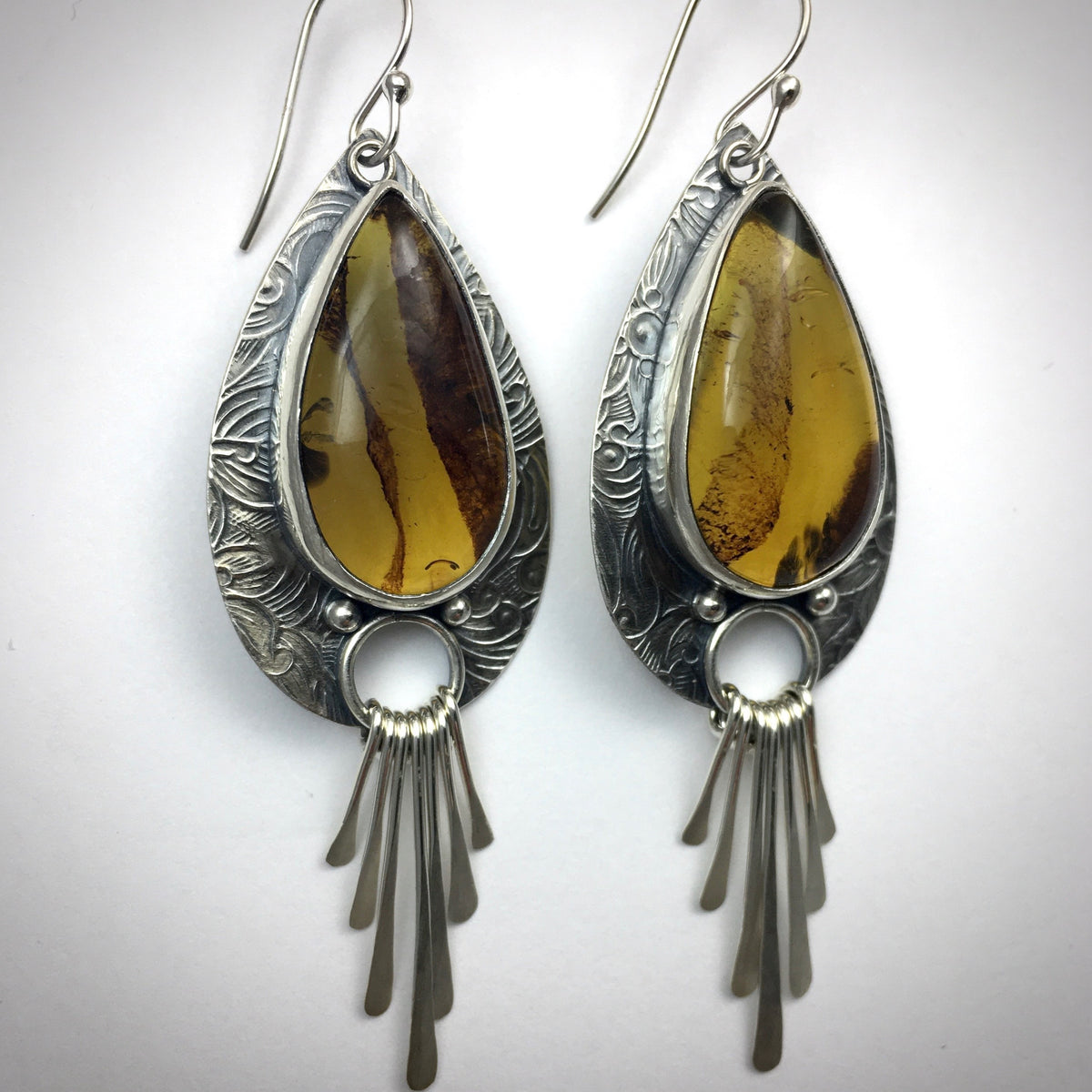 Adelita Drop Amber Earrings