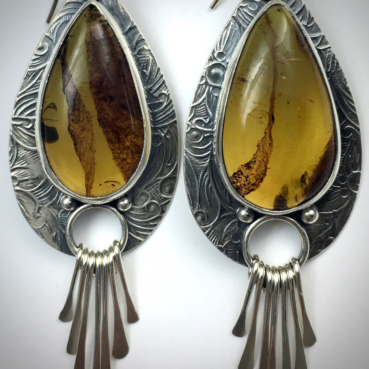 Adelita Drop Amber Earrings