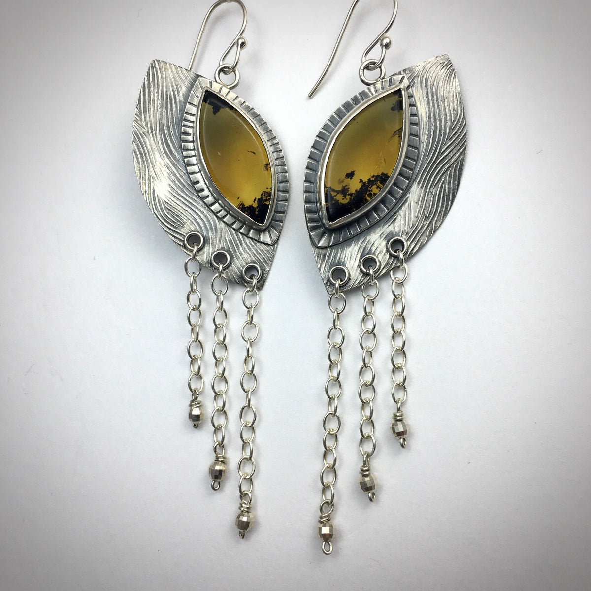 Quality handcrafted amber earrings