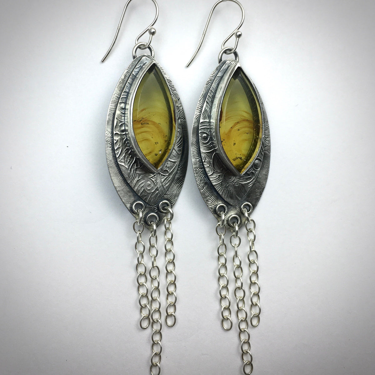 Quality handcrafted amber earrings