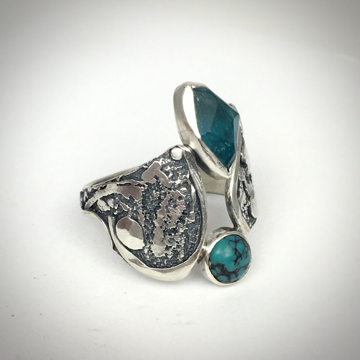 Apatite Turquoise Silver Ring