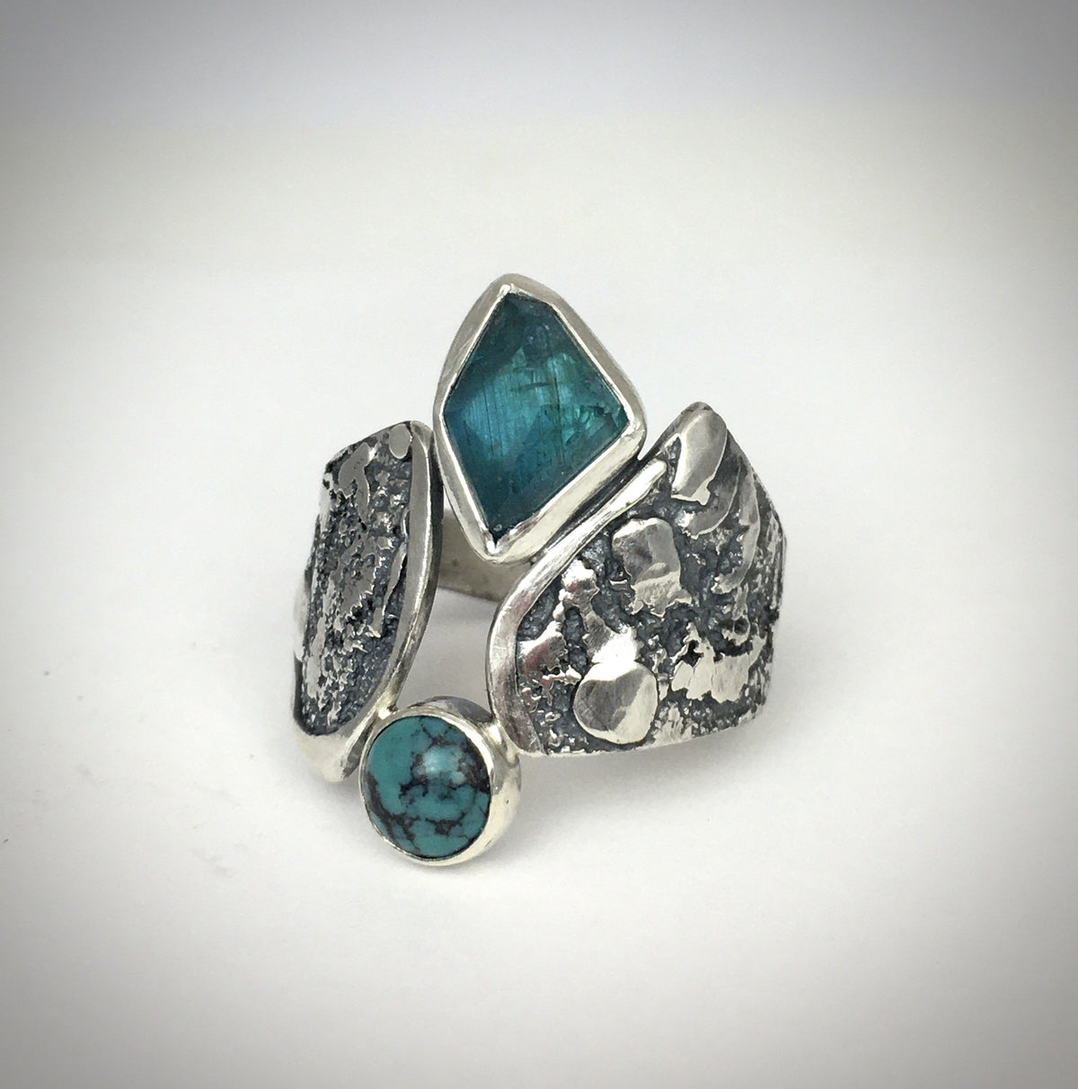 Apatite Turquoise Silver Ring