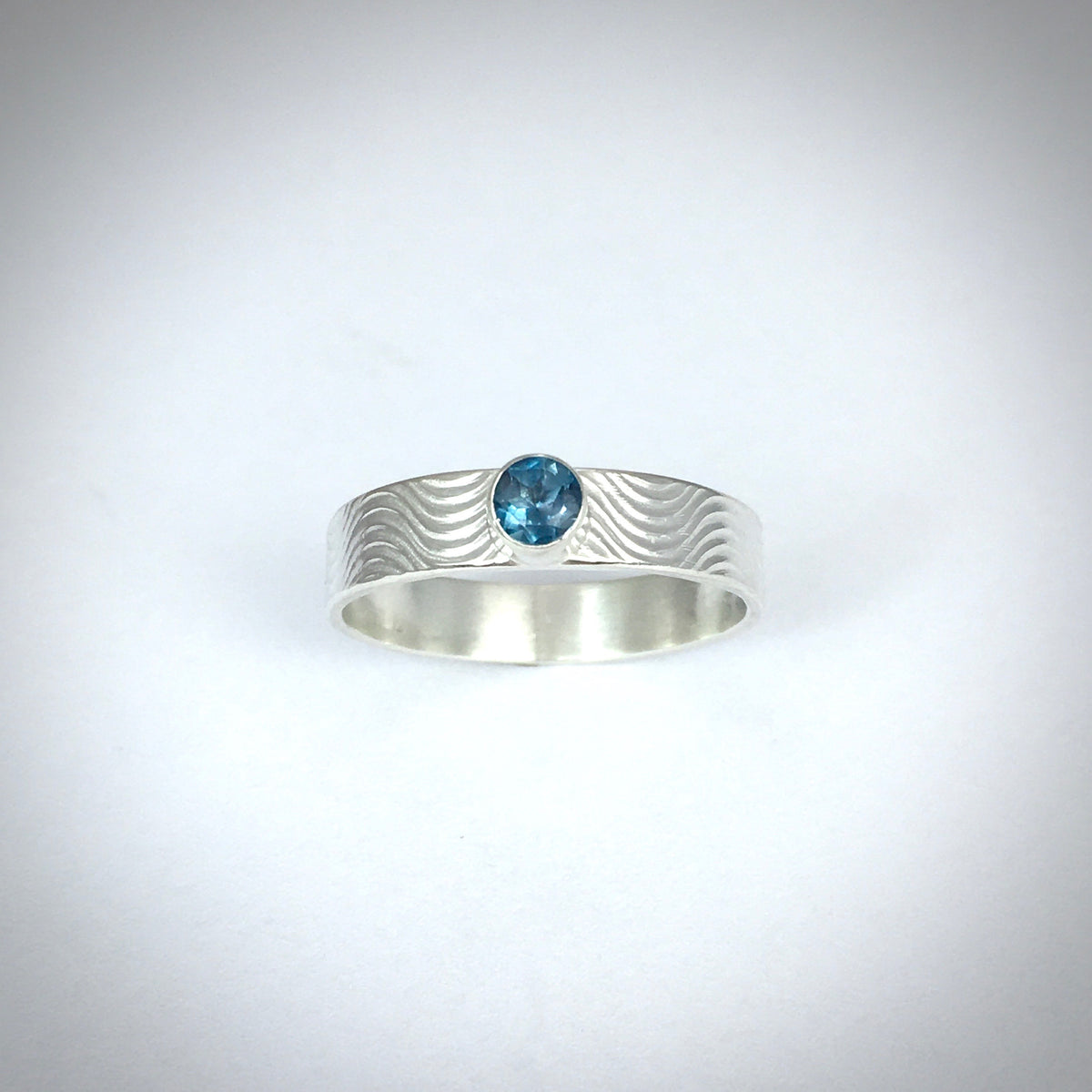 Blue Topaz Handcrafted Ring
