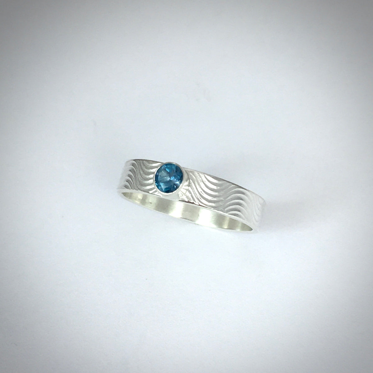 Blue Topaz Handcrafted Ring
