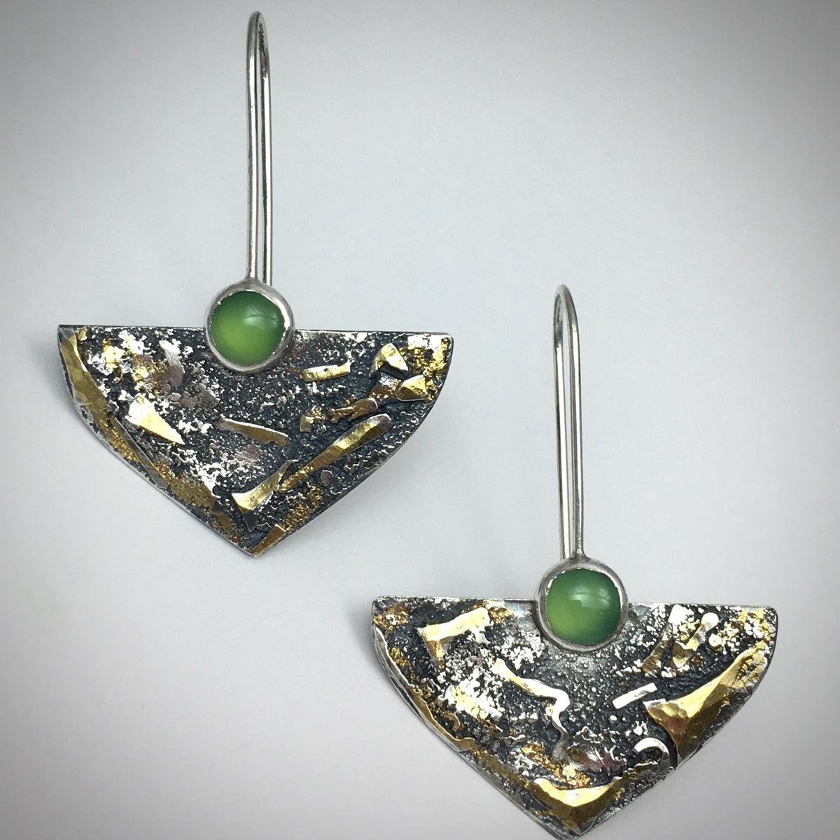 Shield Chrysoprase Earrings