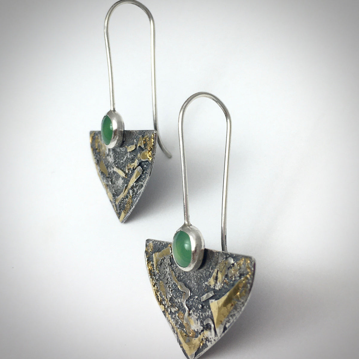 Pele Shield Chrysoprase Earrings
