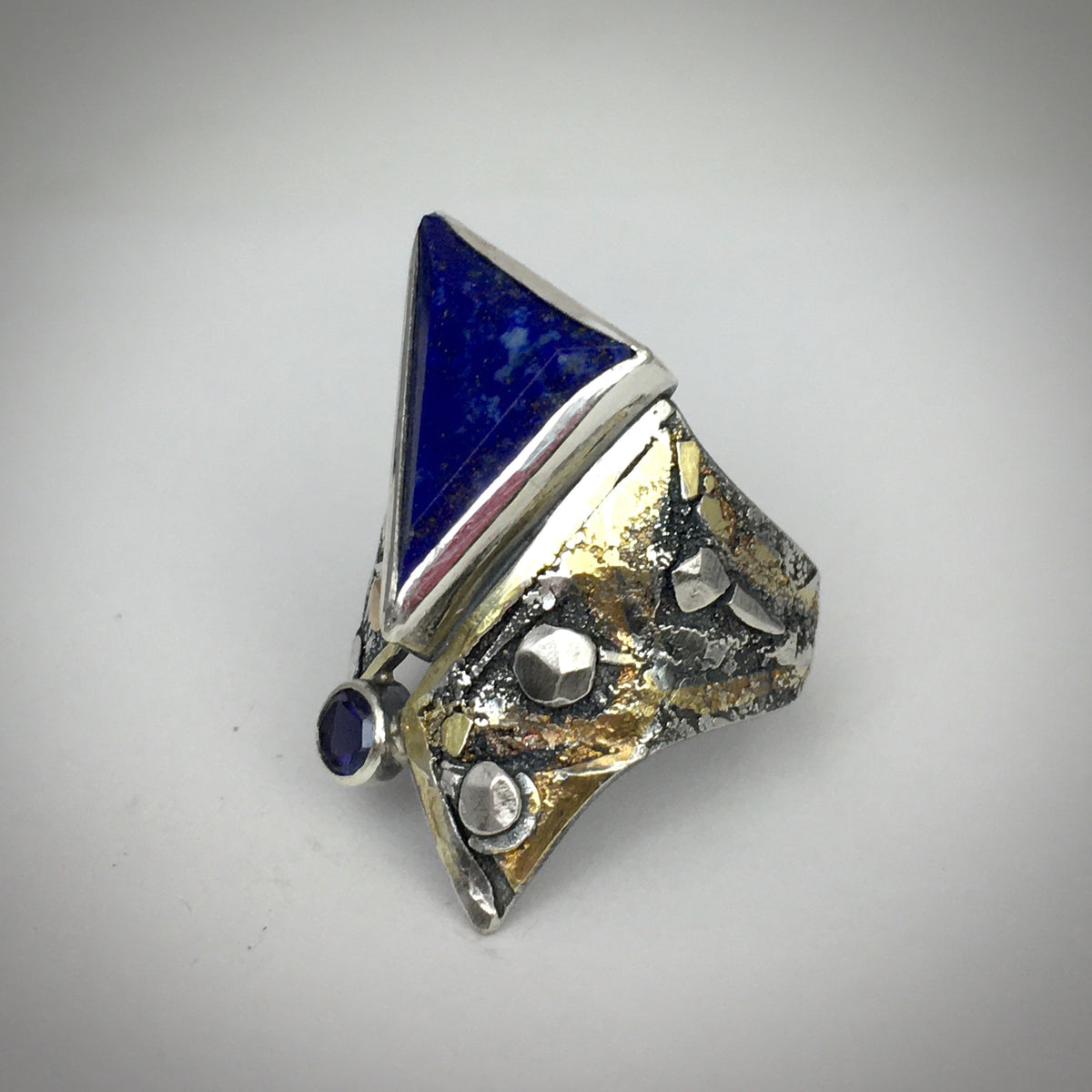 Royal Blue Lapis and Lolite Ring