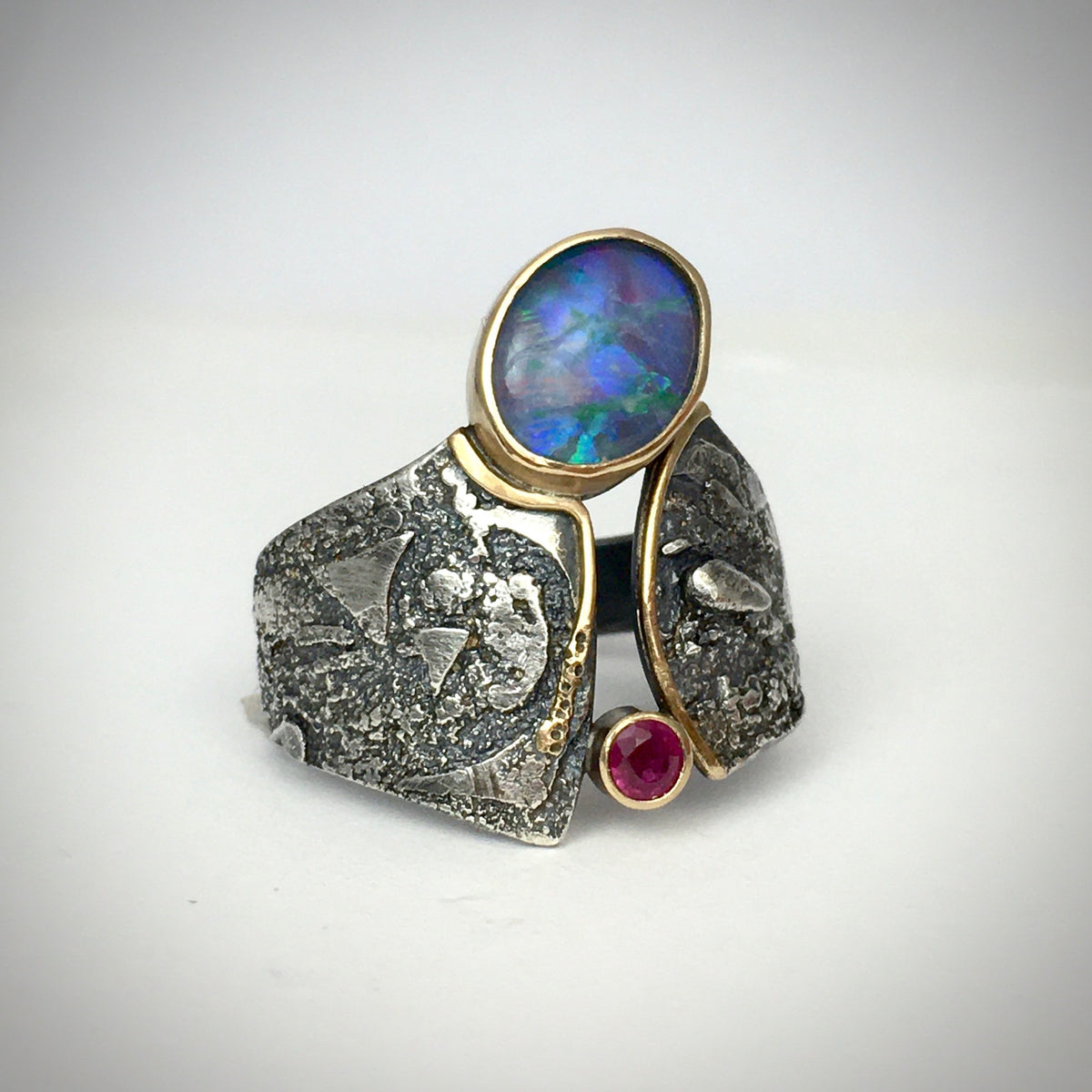 Opal and Ruby Ring