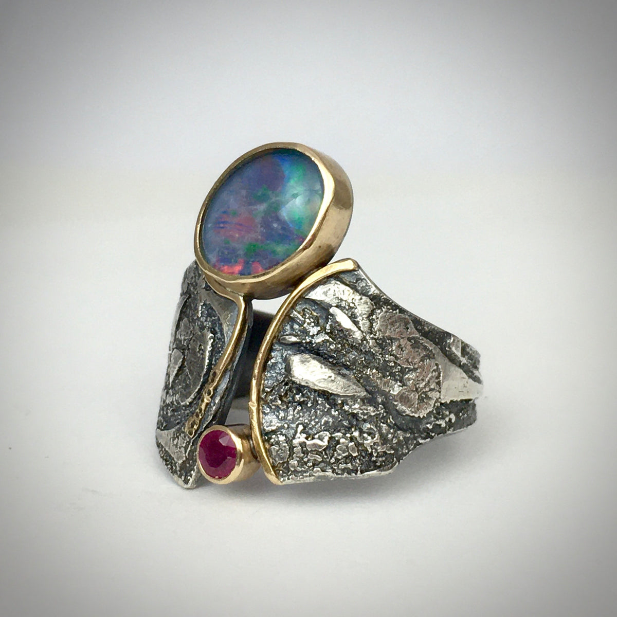 Opal and Ruby Ring