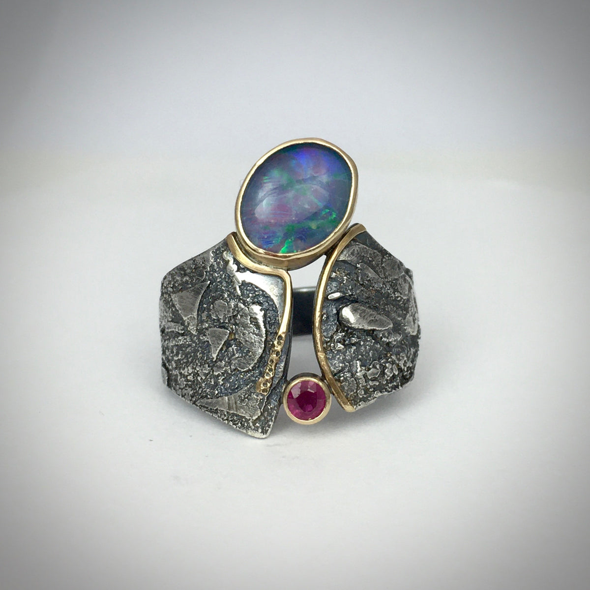 Opal and Ruby Ring