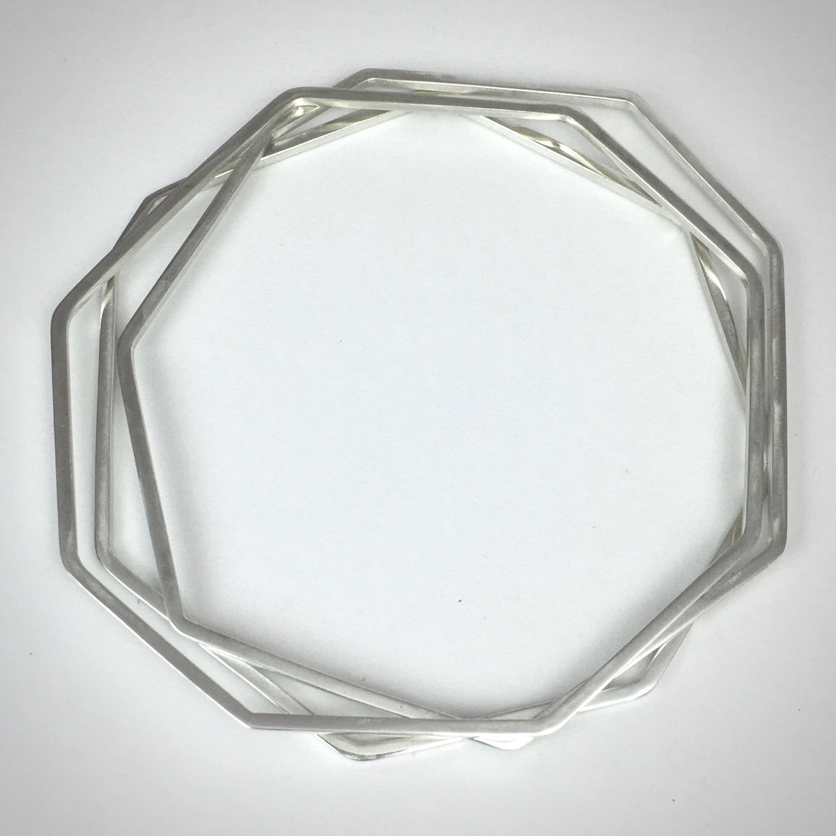 Silver Heptagon Bangles