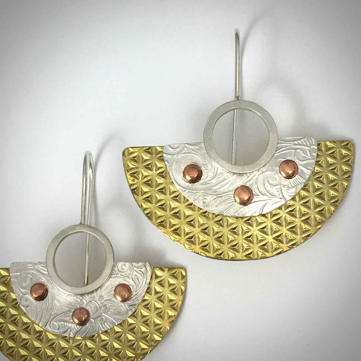 Handcrafted halfmoon earrings